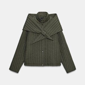 Zara Detachable Scarf Puffer Jacket